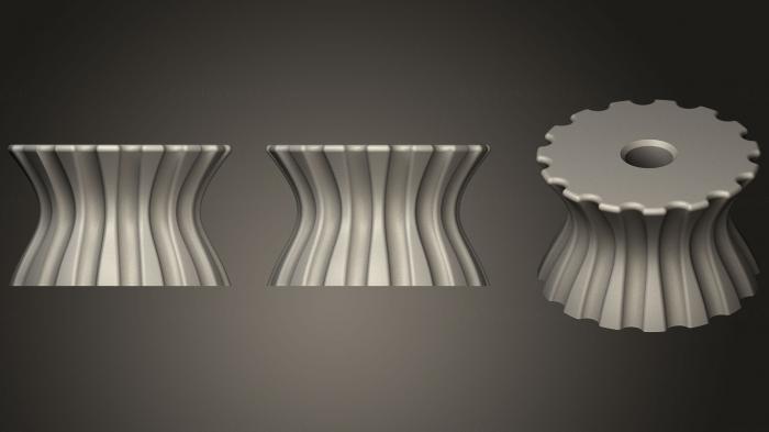 نموذج ثلاثي الأبعاد لآلة CNC الأشكال الهندسية قاعدة الورد